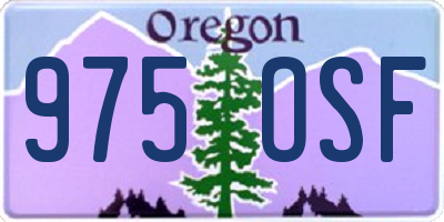OR license plate 975OSF