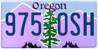 OR license plate 975OSH