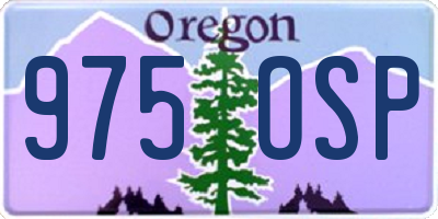 OR license plate 975OSP