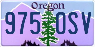 OR license plate 975OSV