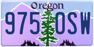 OR license plate 975OSW