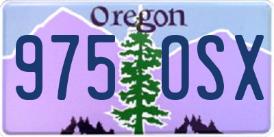 OR license plate 975OSX