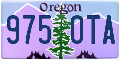 OR license plate 975OTA