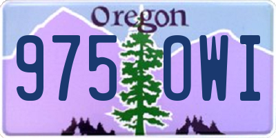 OR license plate 975OWI