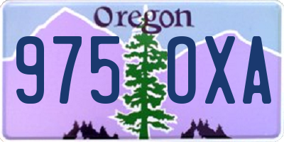 OR license plate 975OXA
