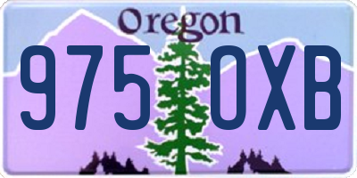 OR license plate 975OXB
