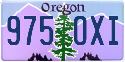 OR license plate 975OXI