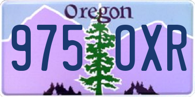 OR license plate 975OXR