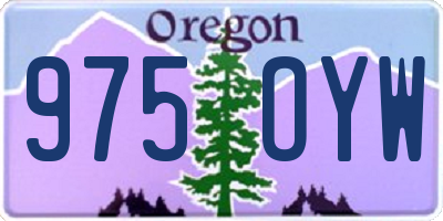 OR license plate 975OYW