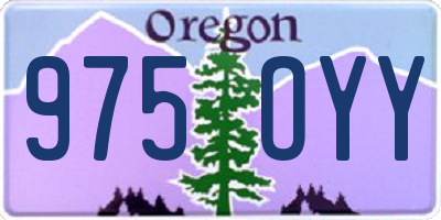 OR license plate 975OYY