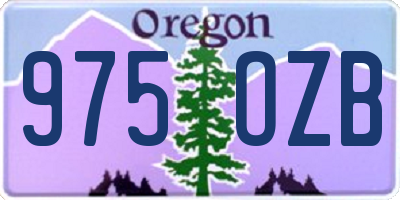 OR license plate 975OZB