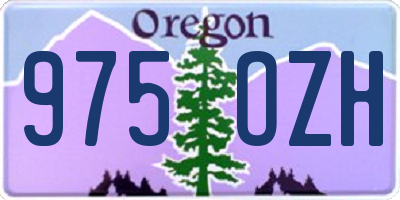 OR license plate 975OZH