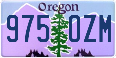 OR license plate 975OZM