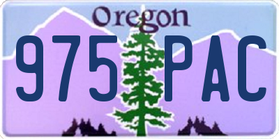 OR license plate 975PAC