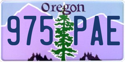 OR license plate 975PAE