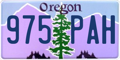 OR license plate 975PAH