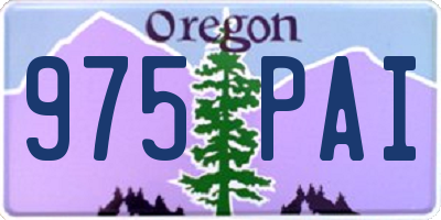 OR license plate 975PAI