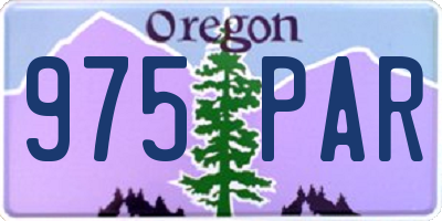 OR license plate 975PAR