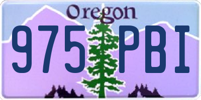 OR license plate 975PBI