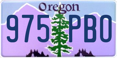 OR license plate 975PBO