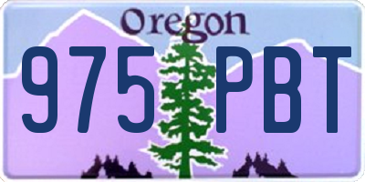 OR license plate 975PBT