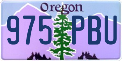 OR license plate 975PBU