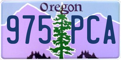 OR license plate 975PCA