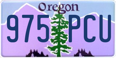 OR license plate 975PCU