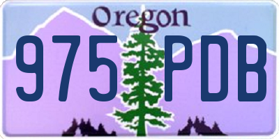 OR license plate 975PDB