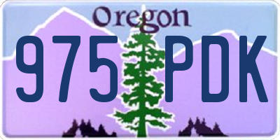 OR license plate 975PDK