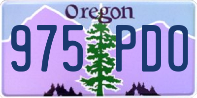 OR license plate 975PDO