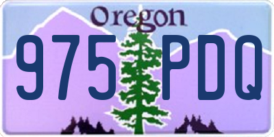OR license plate 975PDQ