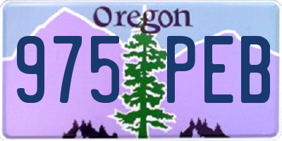 OR license plate 975PEB