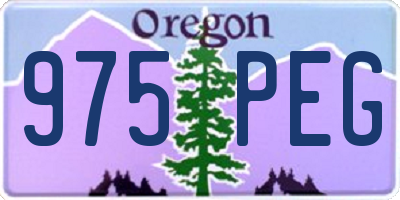 OR license plate 975PEG