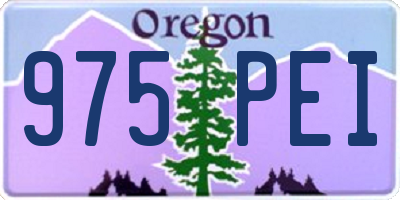OR license plate 975PEI