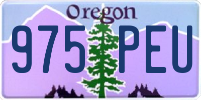 OR license plate 975PEU