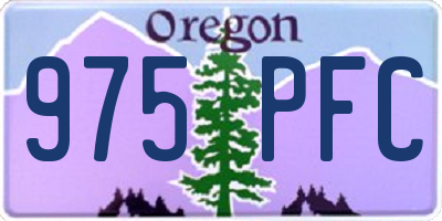 OR license plate 975PFC