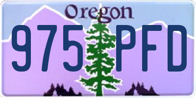 OR license plate 975PFD