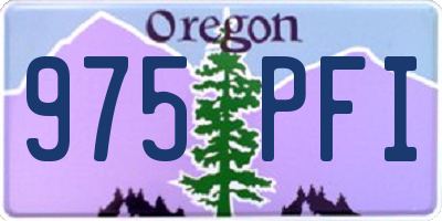 OR license plate 975PFI
