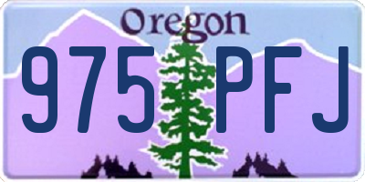 OR license plate 975PFJ