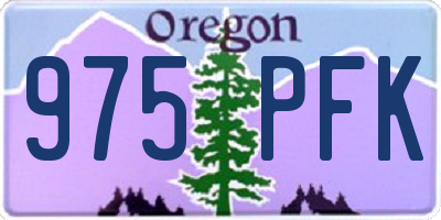 OR license plate 975PFK
