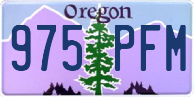 OR license plate 975PFM