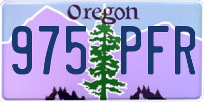 OR license plate 975PFR