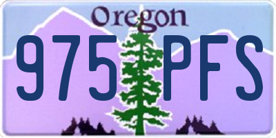 OR license plate 975PFS