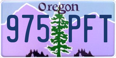 OR license plate 975PFT