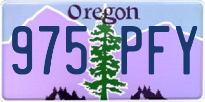 OR license plate 975PFY