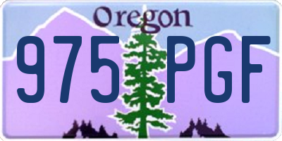 OR license plate 975PGF