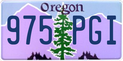 OR license plate 975PGI