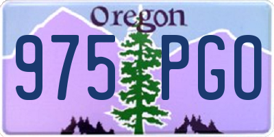 OR license plate 975PGO