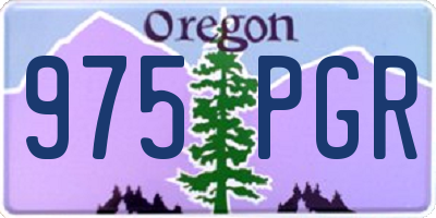 OR license plate 975PGR